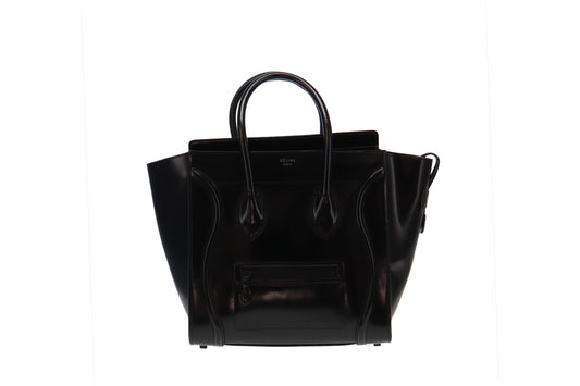 Celine Mini Luggage Black Patent