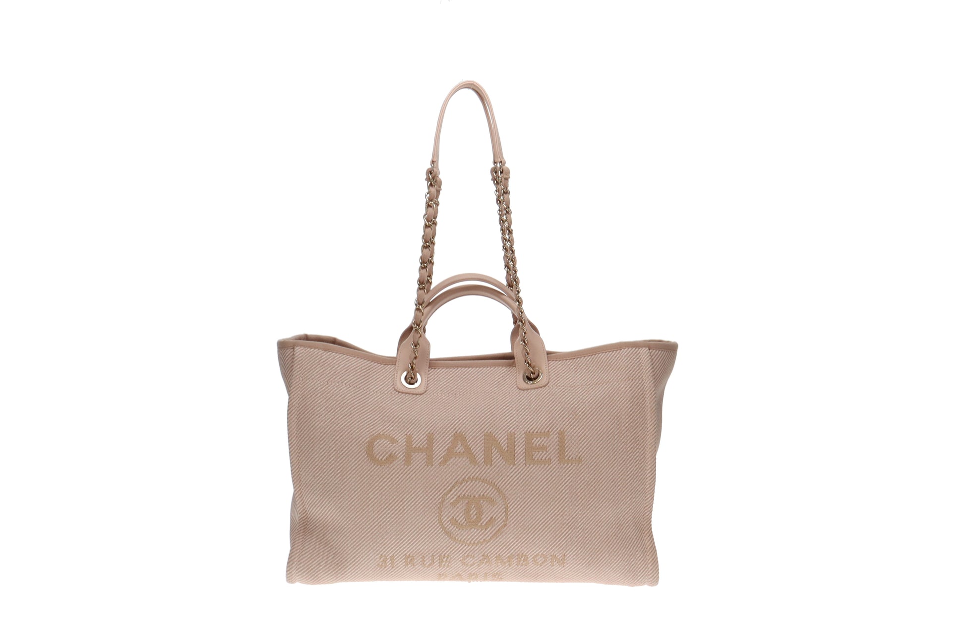 Chanel Canvas Deauville Large Tote Bags