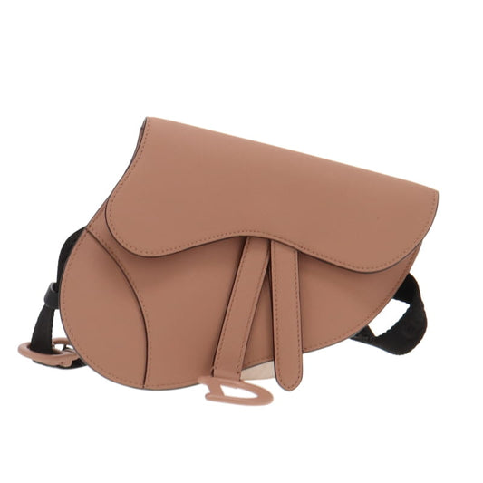 Christian Dior Saddle Flat Belt Pouch In Nude Calfskin 2019