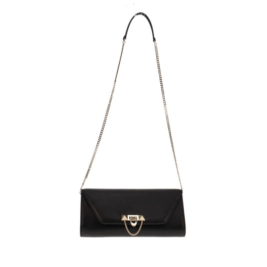 Valentino Demilune Clutch Black With Long Chain