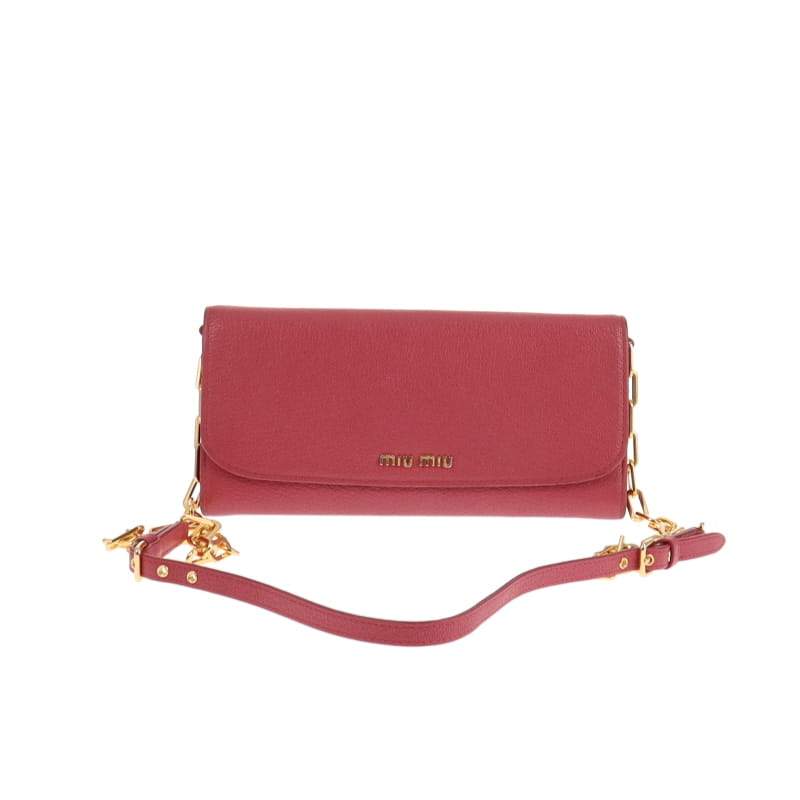 Miu Miu Madra Bruyere Chain Wallet Bags Miu Miu 