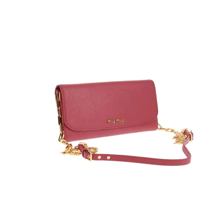 Miu Miu Madra Bruyere Chain Wallet Bags Miu Miu 