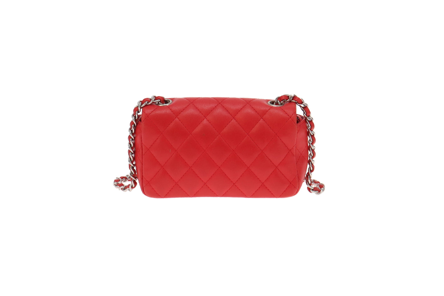 Chanel Coral Red Lambskin SHW Extra Mini Flap Bag 2004/05