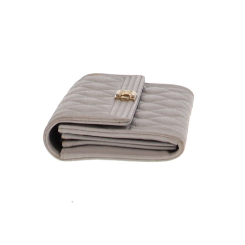 Chanel Boy Wallet Glazed Calf Grey (RRP €1300)
