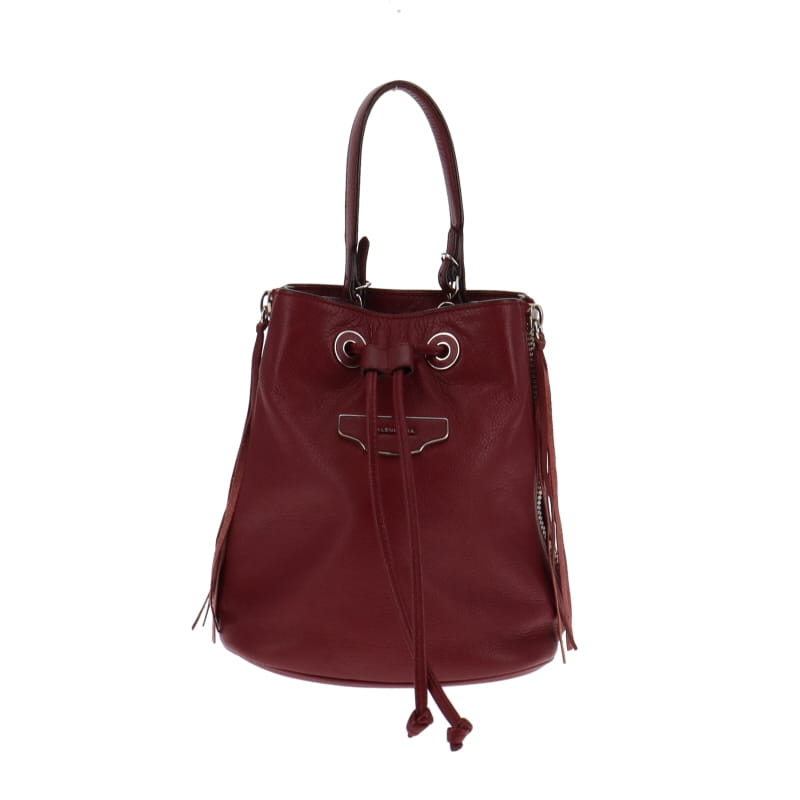 Balenciaga Papier Plate Bucket Bag Burgundy FW 2015