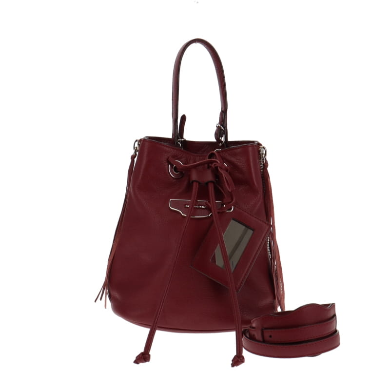 Balenciaga Papier Plate Bucket Bag Burgundy FW 2015