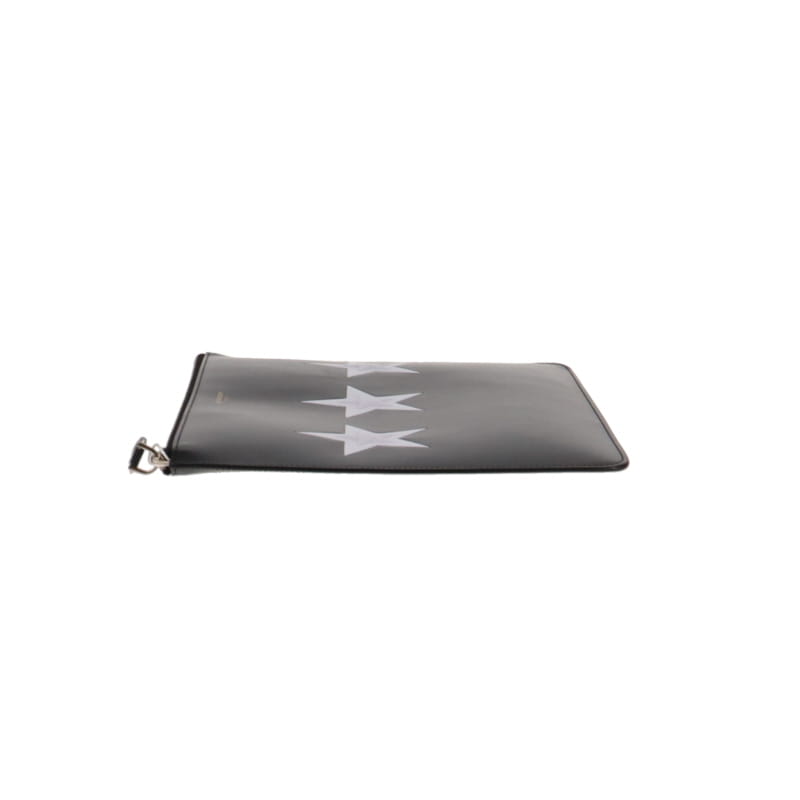 Givenchy Star Print Black Leather Clutch