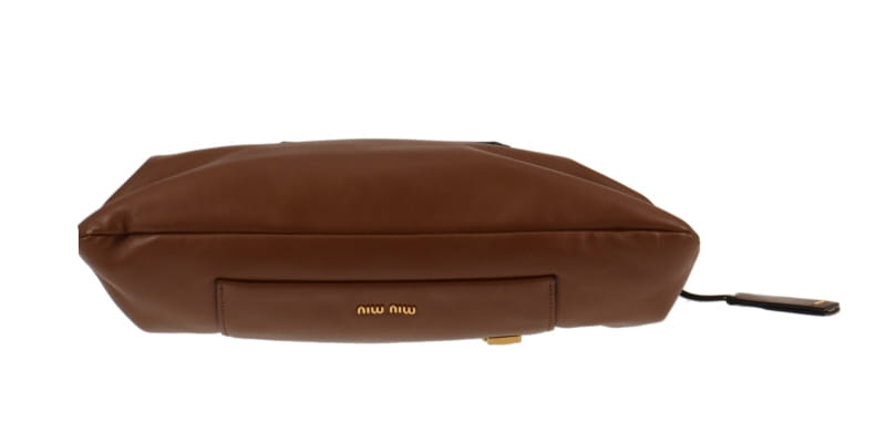 Miu Miu Nappa Soft Tan Leather East West Shoulder Bag