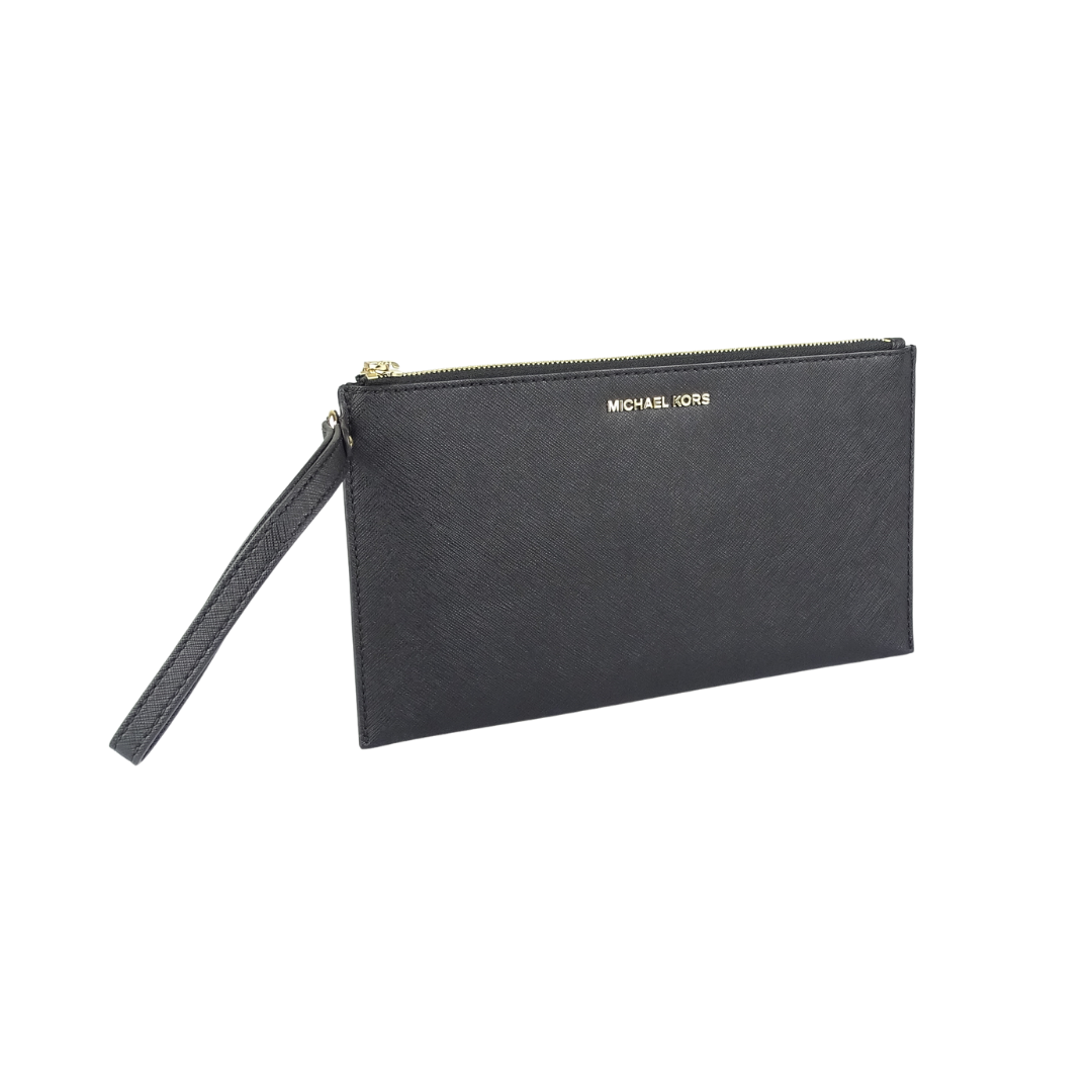 Michael Kors Large Rectangle Zipped Wristlet Black