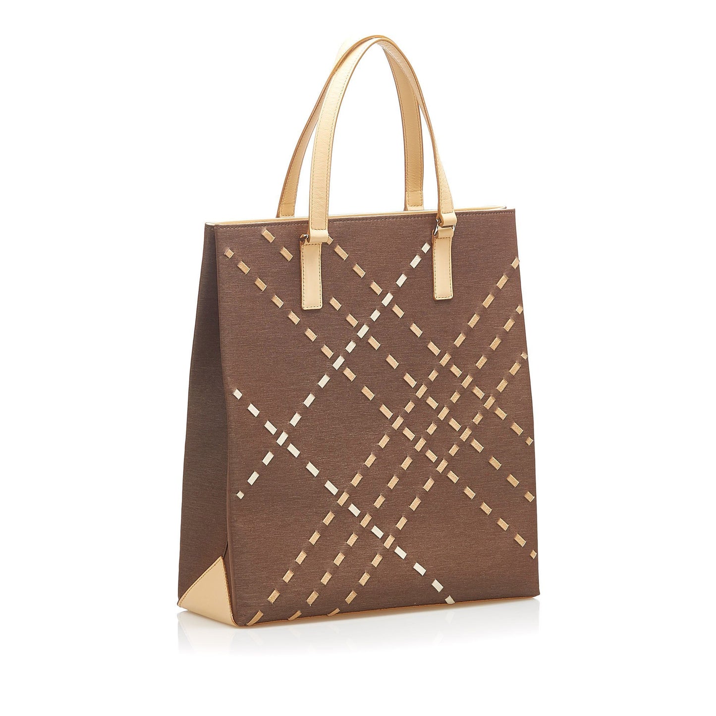 Burberry Woven Leather Tote Bag Bags Burberry 