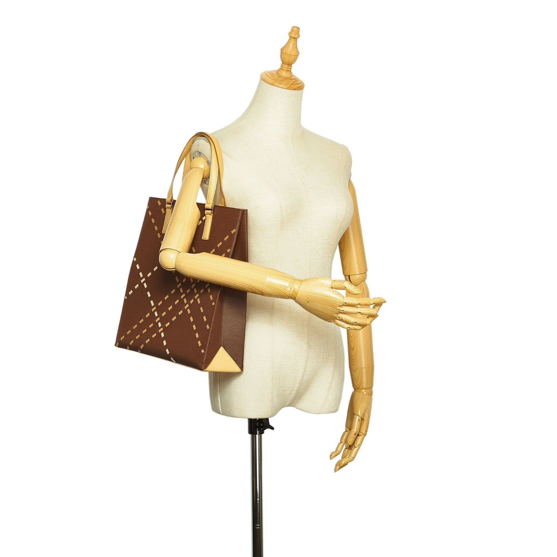 Burberry Woven Leather Tote Bag Bags Burberry 