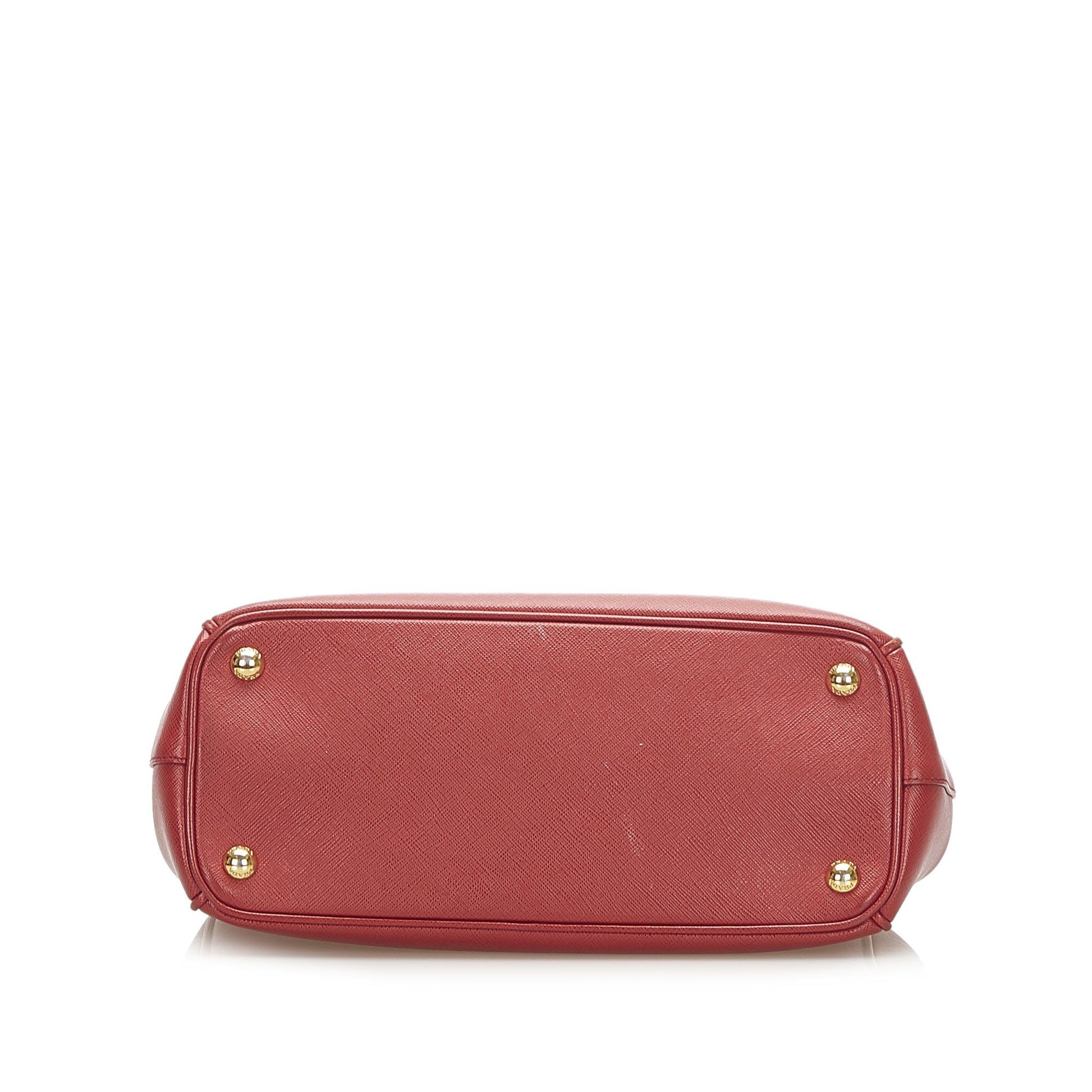 Prada Saffiano Small Red Galleria Satchel Bags Prada 