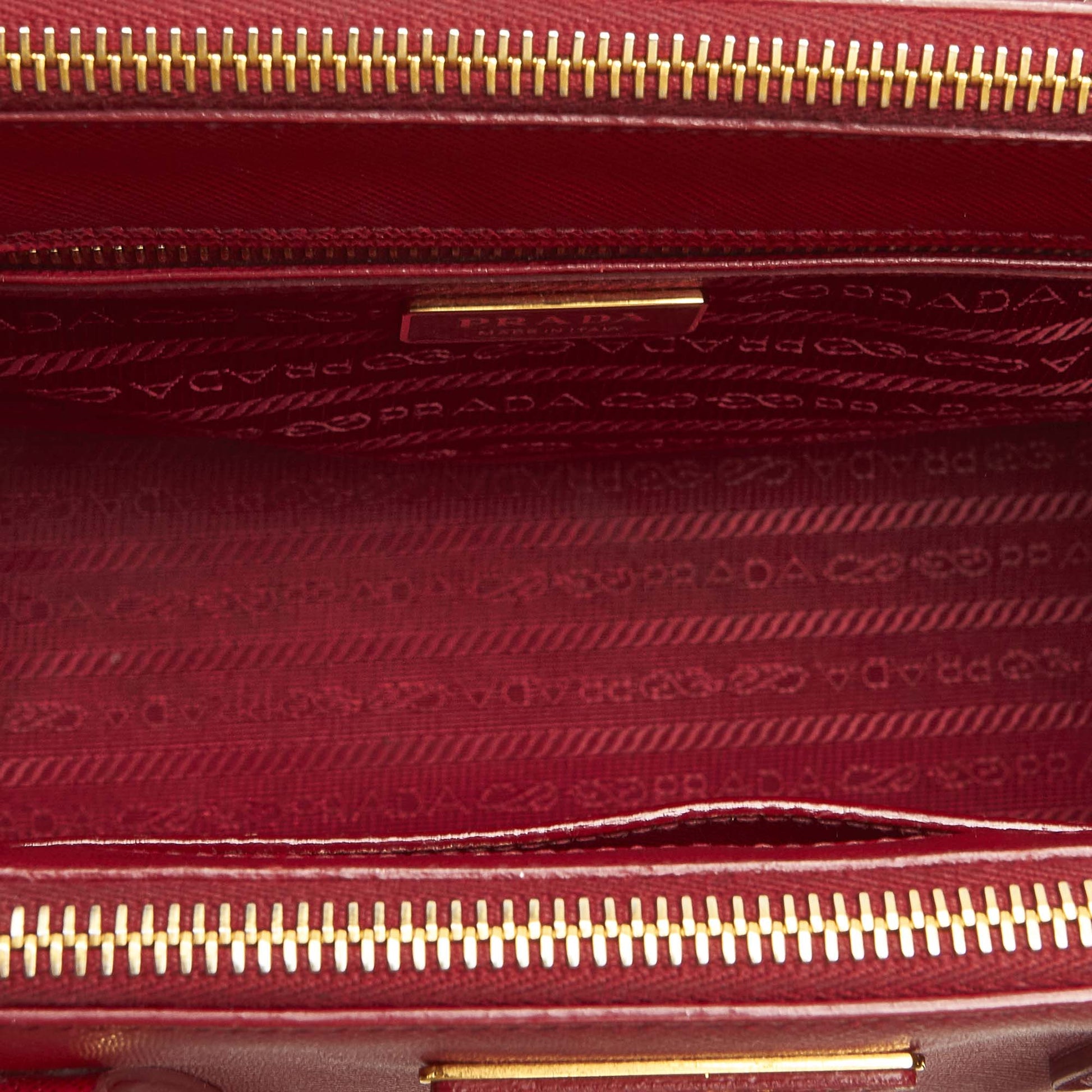 Prada Saffiano Small Red Galleria Satchel Bags Prada 