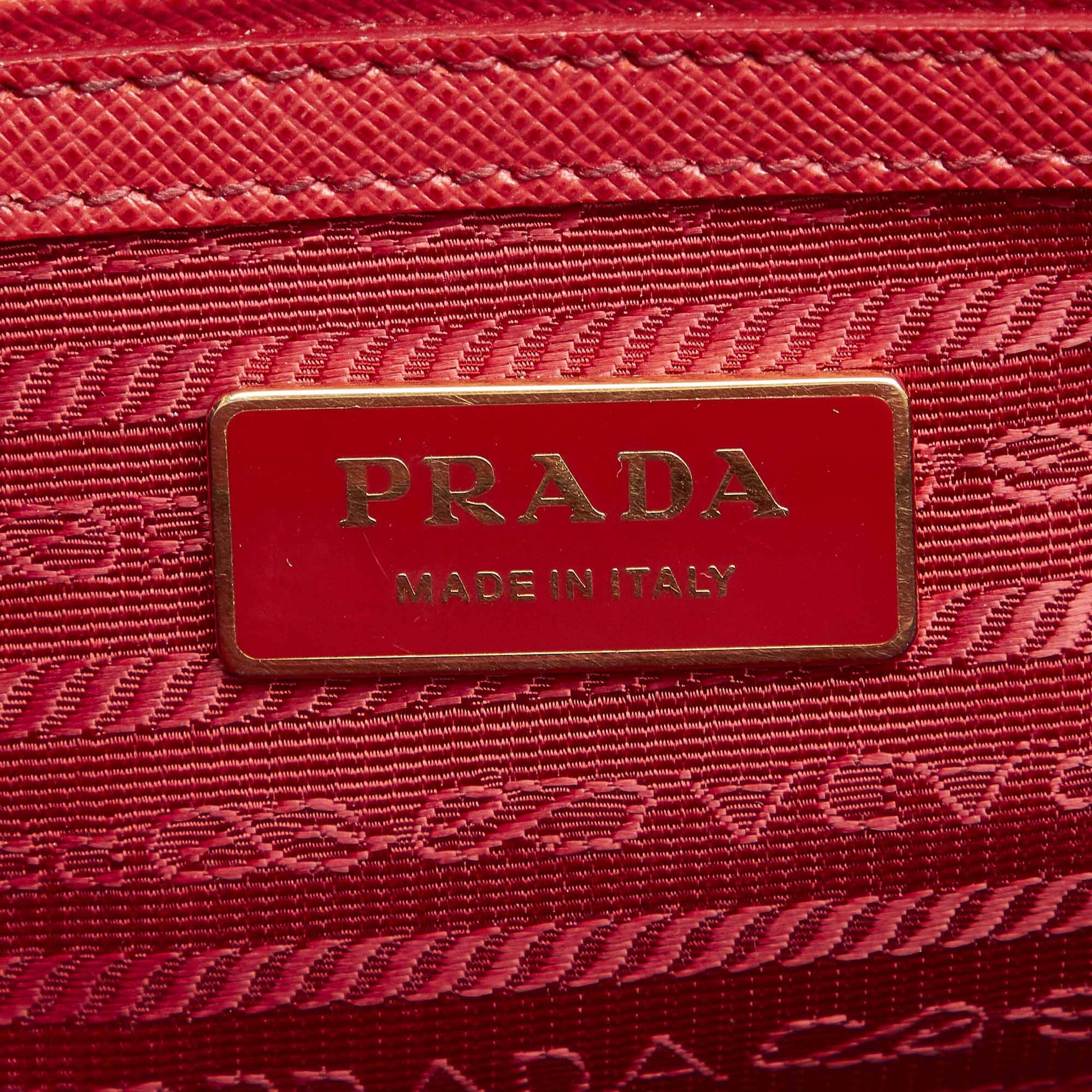 Prada Saffiano Small Red Galleria Satchel Bags Prada 