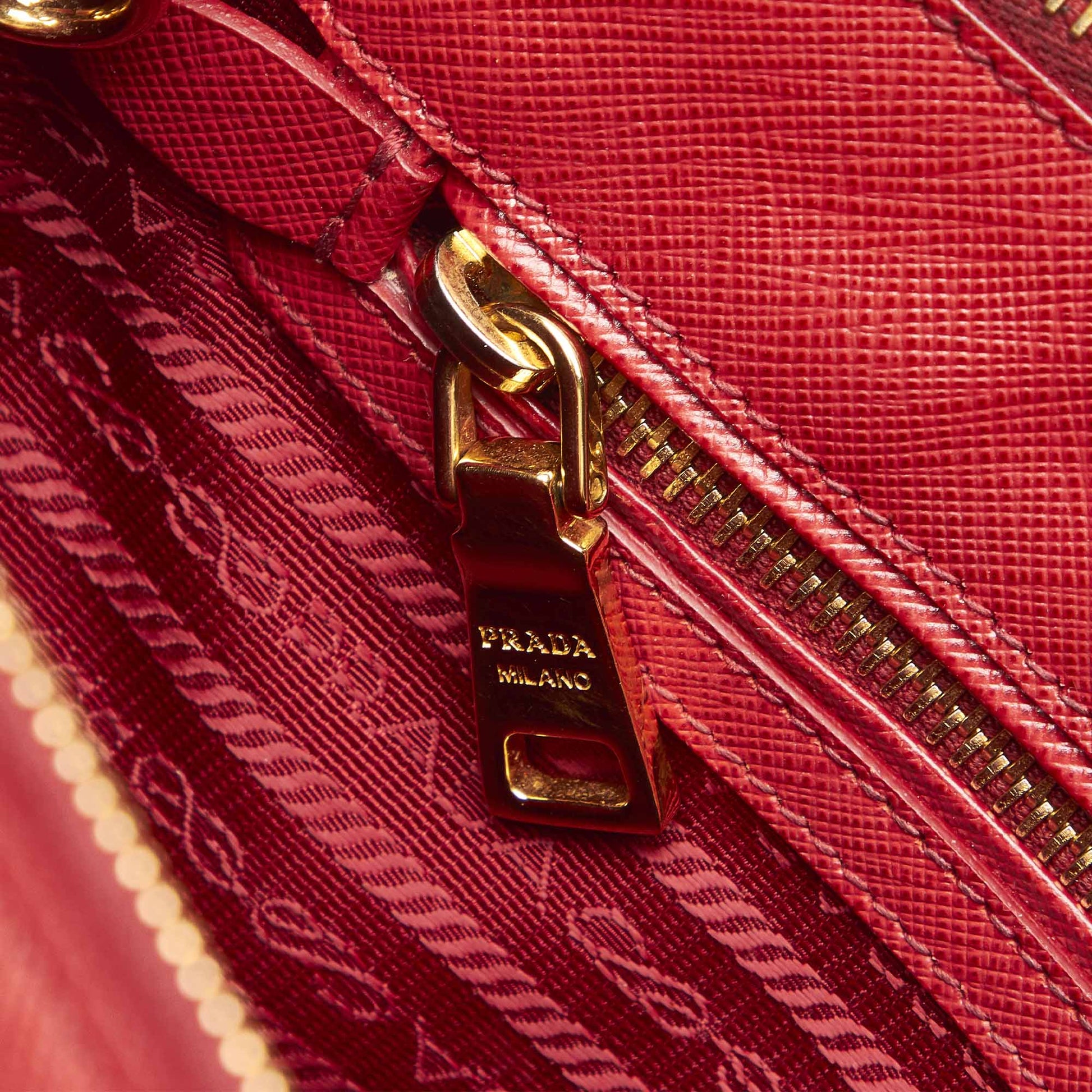 Prada Saffiano Small Red Galleria Satchel Bags Prada 