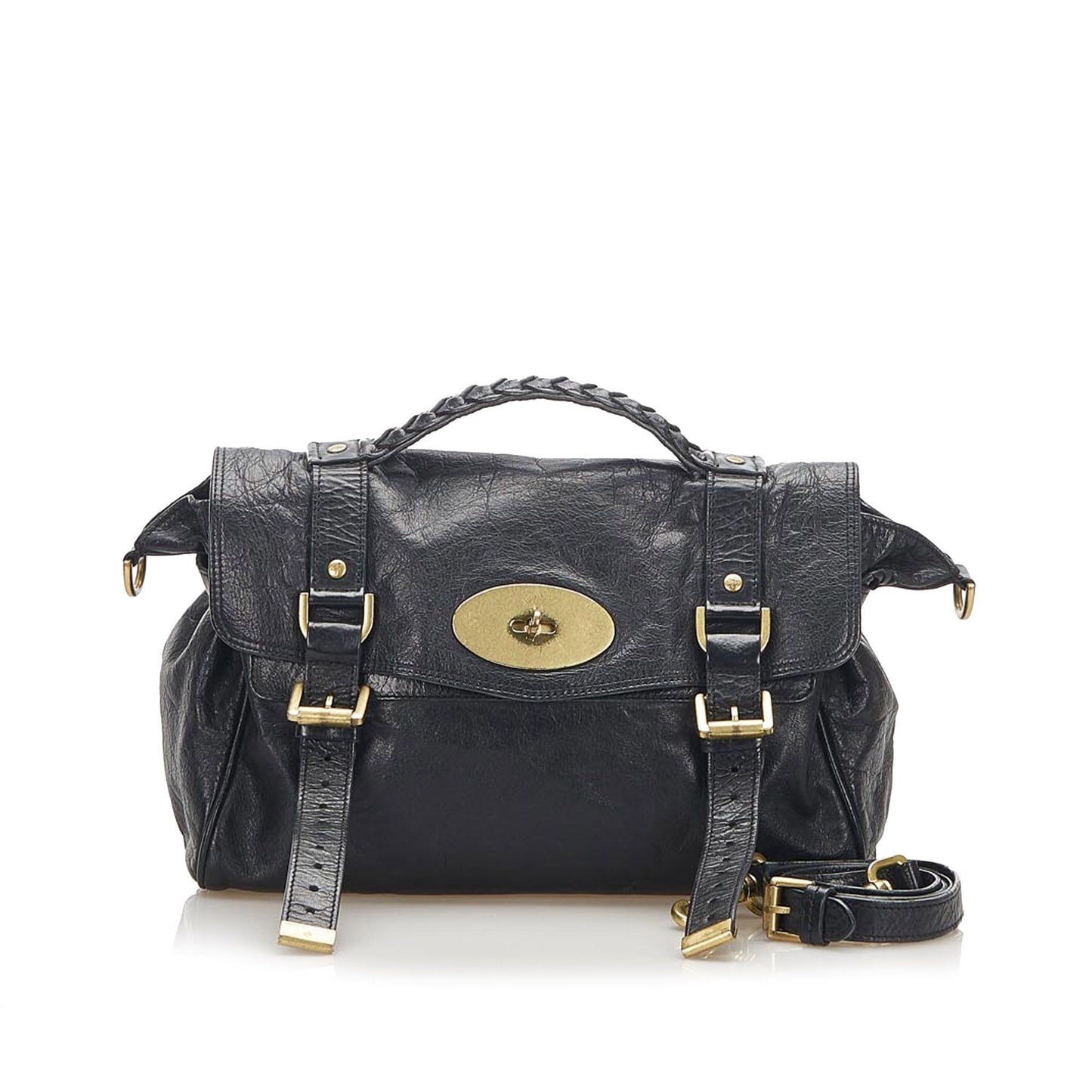 Mulberry Alexa Regular Black With Brass Hardware Bags Mulberry 