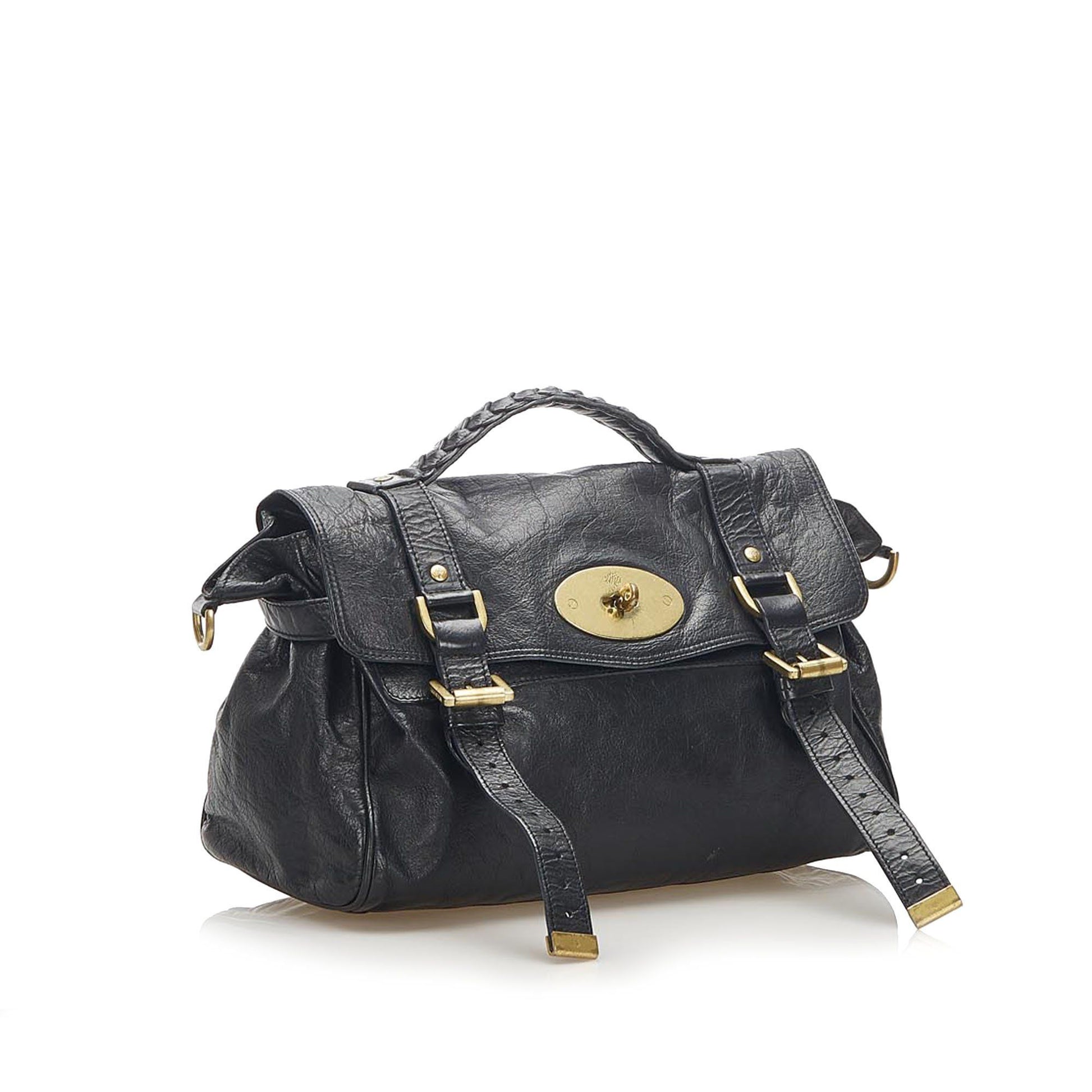 Mulberry Alexa Regular Black With Brass Hardware Bags Mulberry 