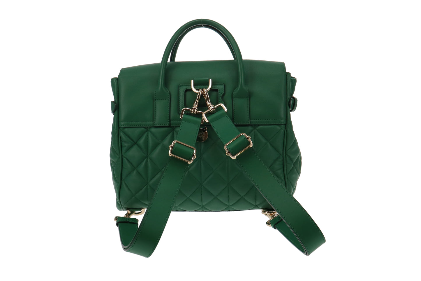 Mulberry Cara Delevigne Large Backpack Emerald Green Quilted Leather