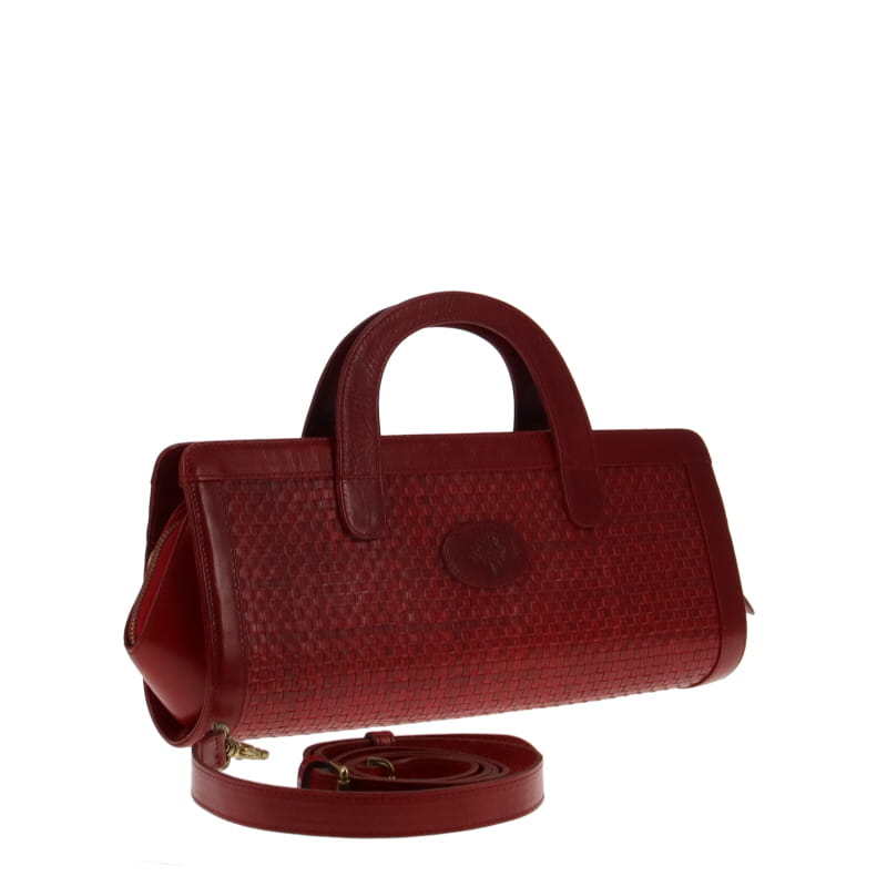 Mulberry Vintage Crimson Woven East West Bag With Strap Bag