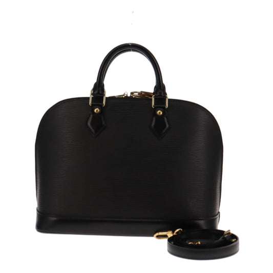Louis Vuitton Vintage Black Epi Leather Alma PM With Strap AR0061