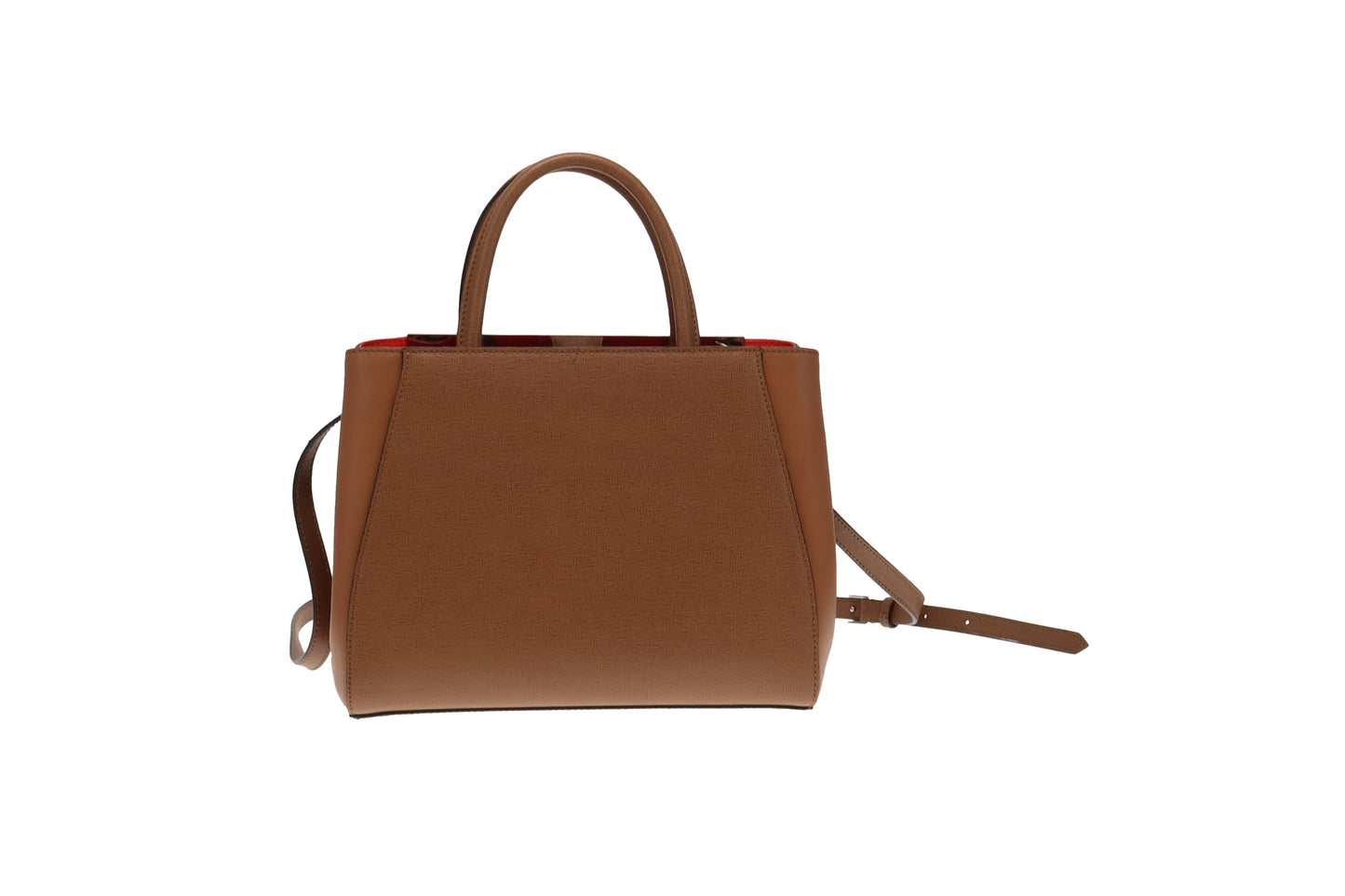 Fendi Tan Leather With Orange Interior Petite 2Jour