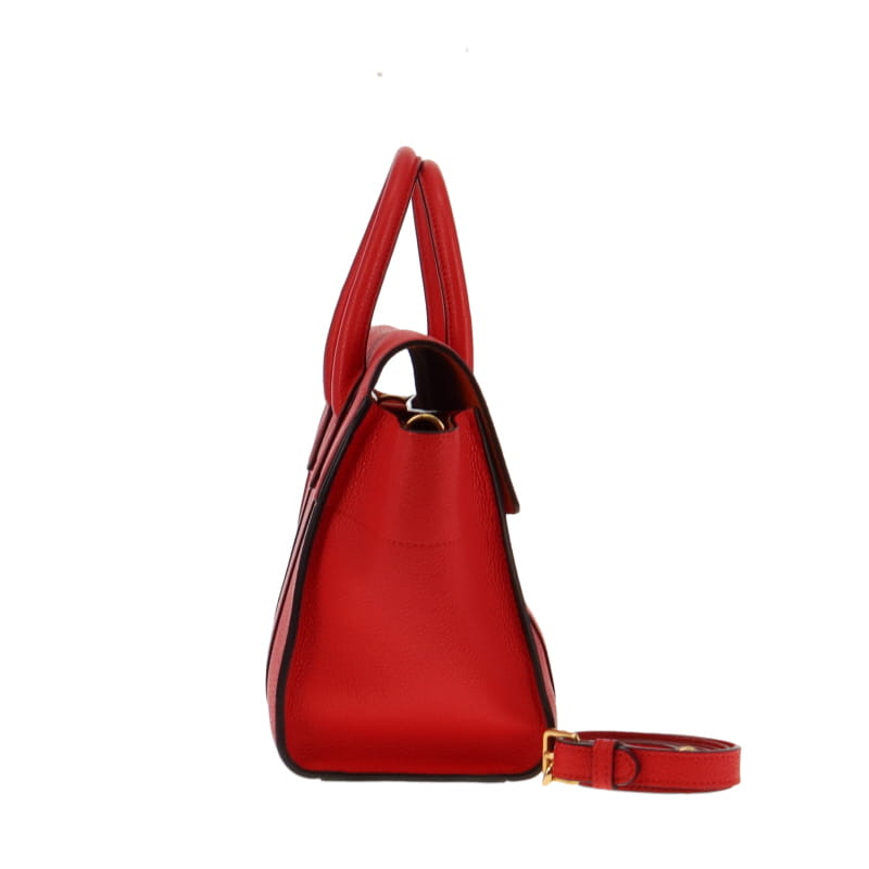 Mulberry Small Bayswater With Strap Poppy Red Grained Leather GH