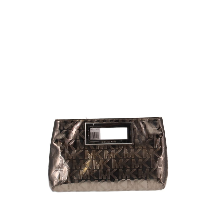 Michael Kors Nickel Monogram Berkeley Clutch