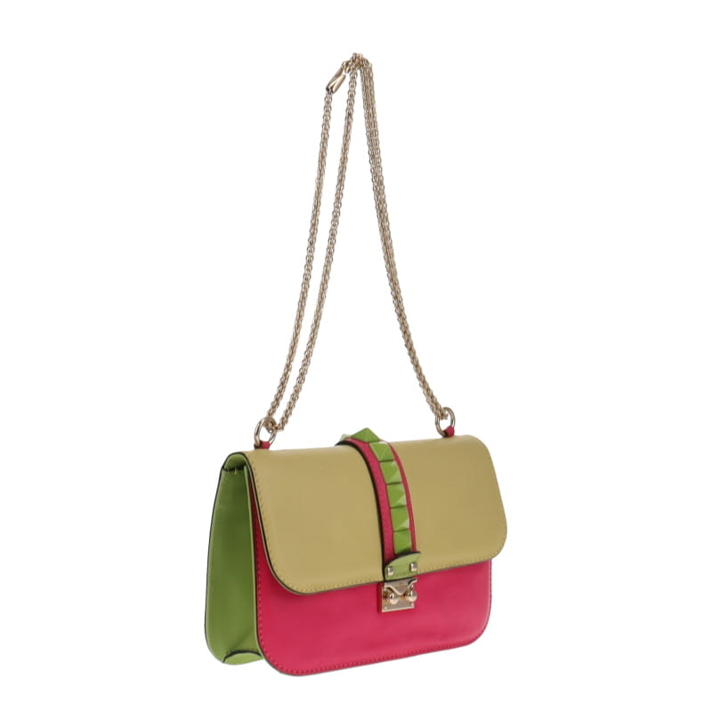 Valentino Rockstud Flap Bag Multicolour