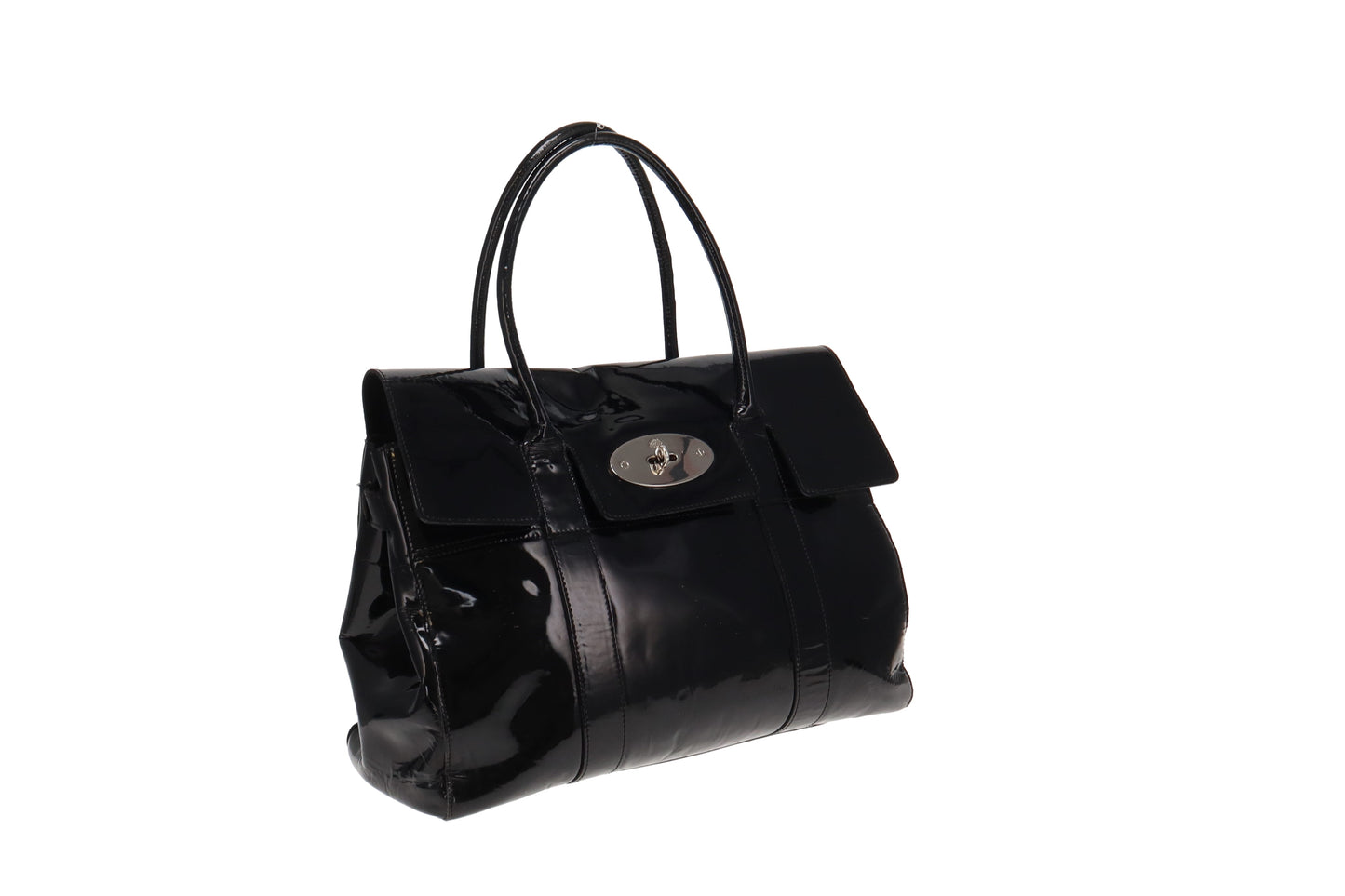 Mulberry Black Patent Classic Bayswater