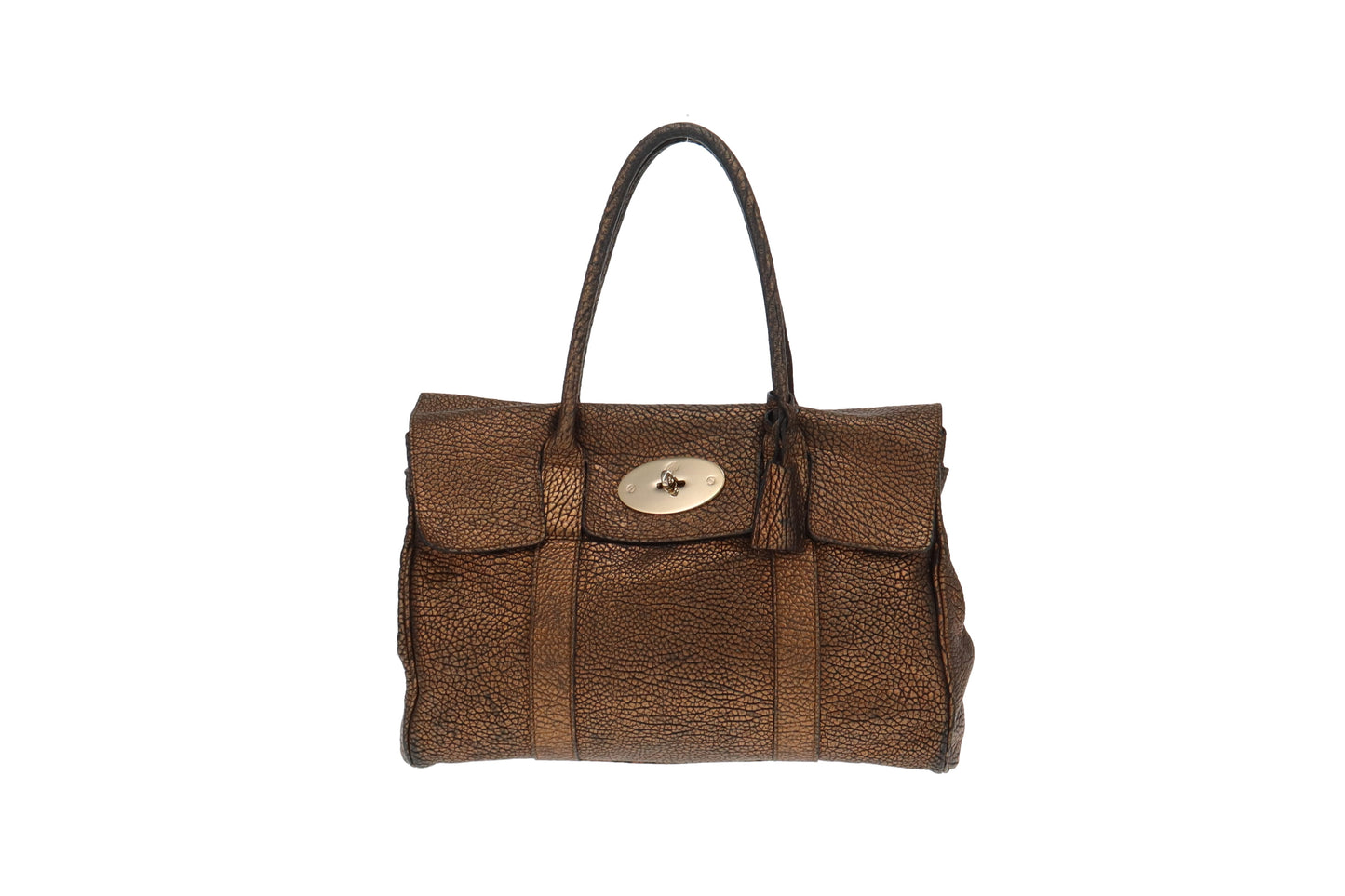 Mulberry Gold Large Grain Rare Bayswater Satchel