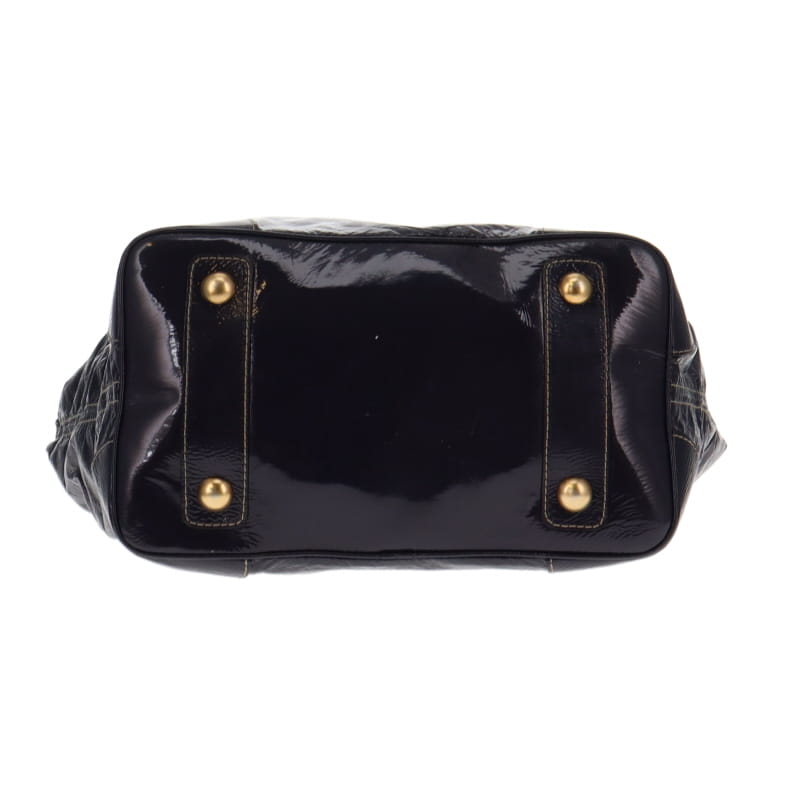 Stella McCartney Purple Dartmoor Crinkled Faux Patent Hobo Bag