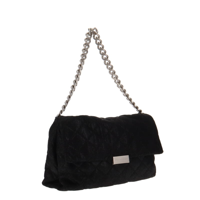 Stella McCartney Black Soft Beckett Small Quilted Shoulder Bag