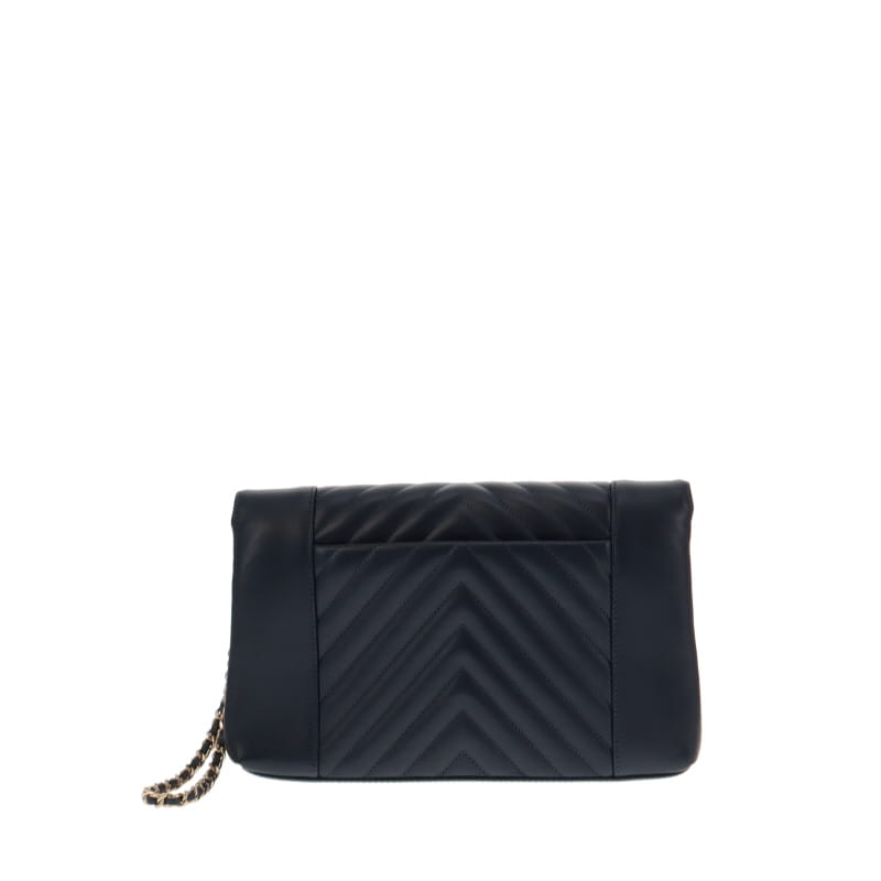 Chanel 2020 Chevron Daily Wristlet/Clutch Dark Teal
