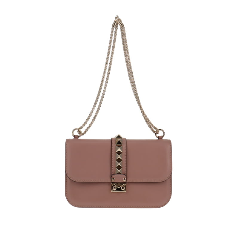 Valentino Rockstud Glam Lock Medium Blush Pink