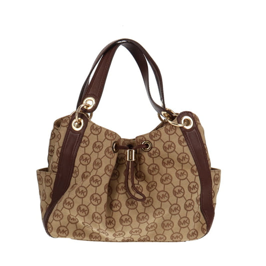 Michael Kors Brown Monogram Drawstring Grab Bag