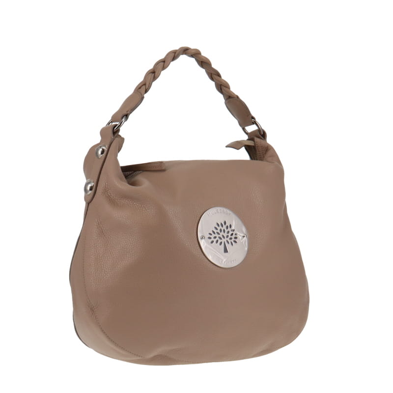 Mulberry Pebbled Leather Large Daria Hobo Light Taupe