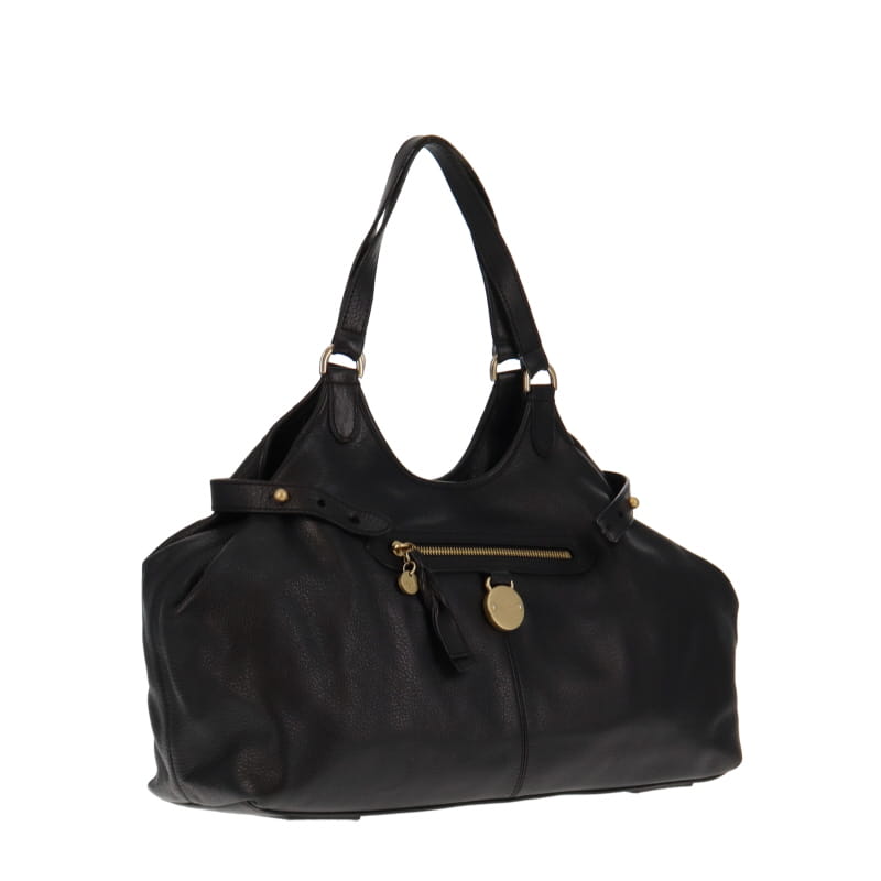 Mulberry Vintage Black Spongy Leather Somerset Tote