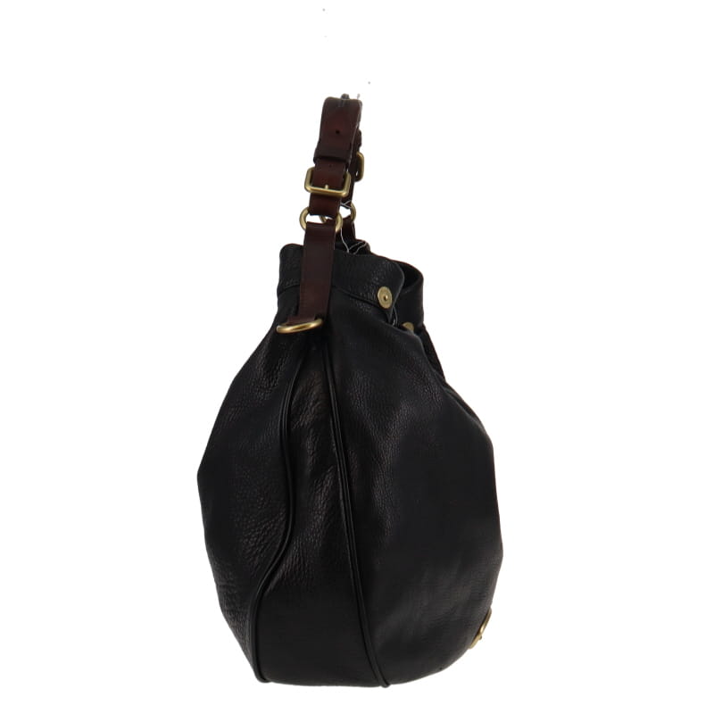 Mulberry Black Spongy Leather Mitzy Hobo Bag