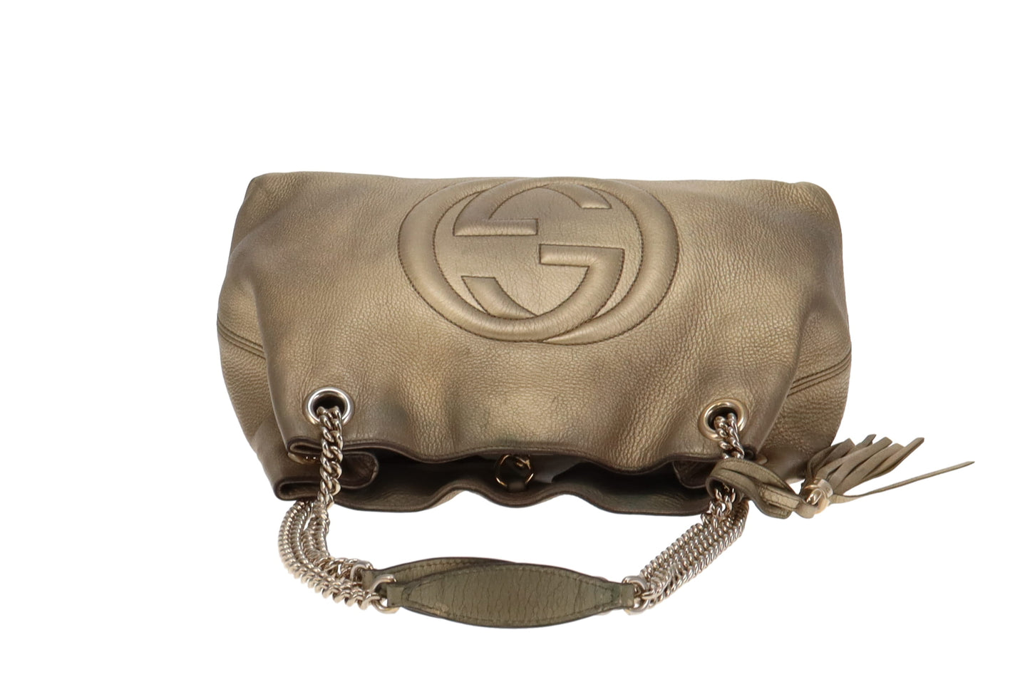 Gucci Gold Metallic Soho Chain Bag