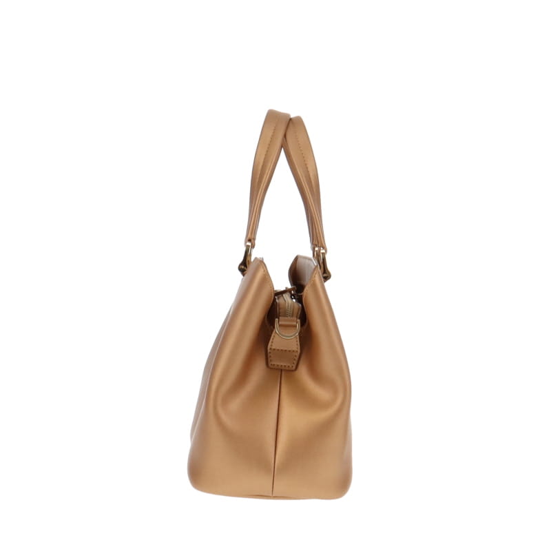 Longchamp Honore Gold Tote With Strap