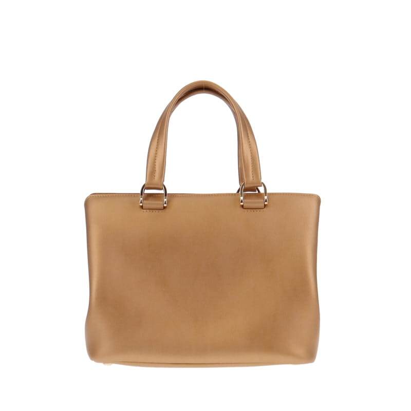 Longchamp Honore Gold Tote With Strap