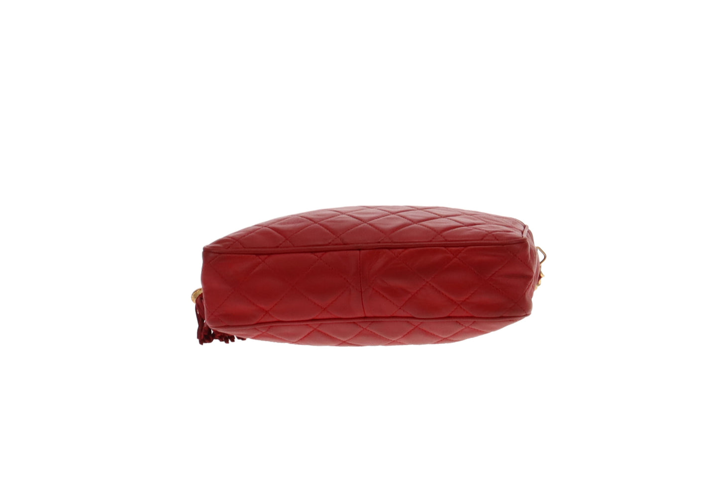 Chanel Vintage Matelasse Lambskin CC Camera Bag Red