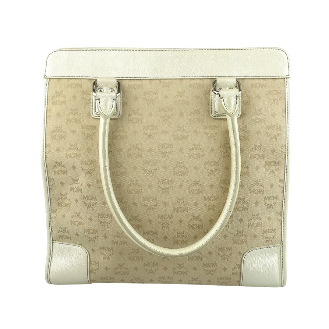 MCM Gold Leather & Canvas Tassel Tote Bags MCM 