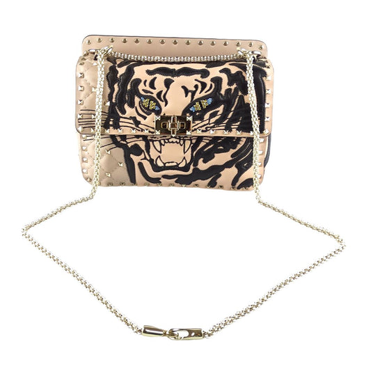 Valentino Spike Media Tiger Rockstud Shoulder Bag (RRP €2300) Bags Valentino 