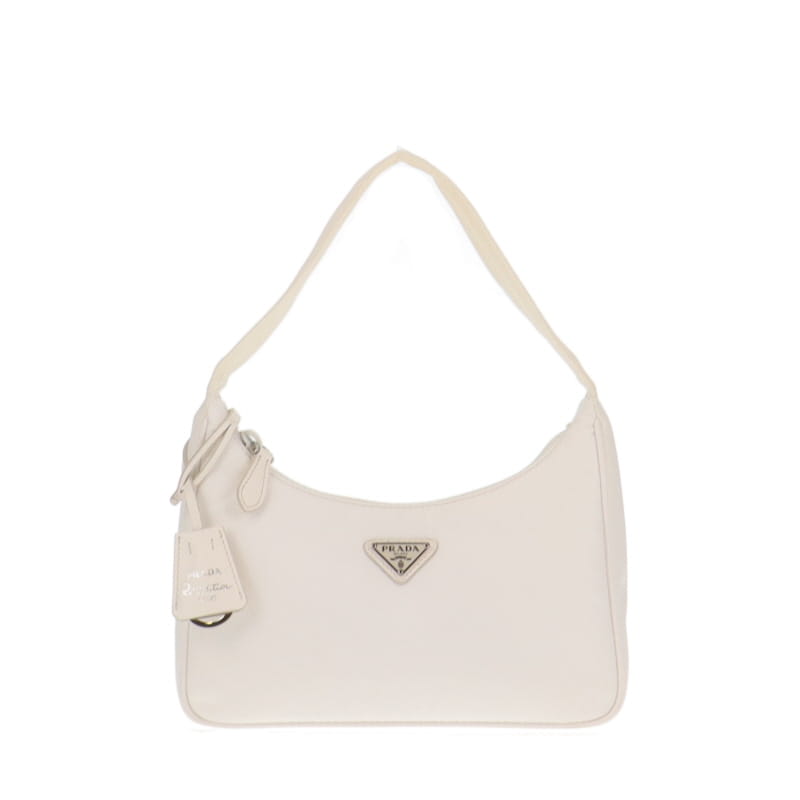 Prada Re-Edition 2000 White Nylon Small Shoulder Bag