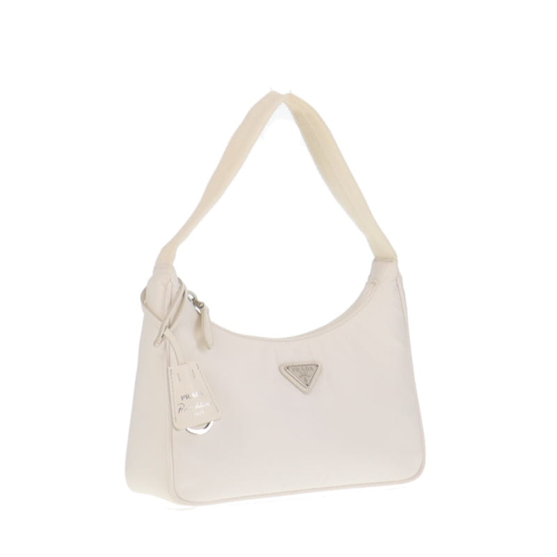 Prada Re-Edition 2000 White Nylon Small Shoulder Bag