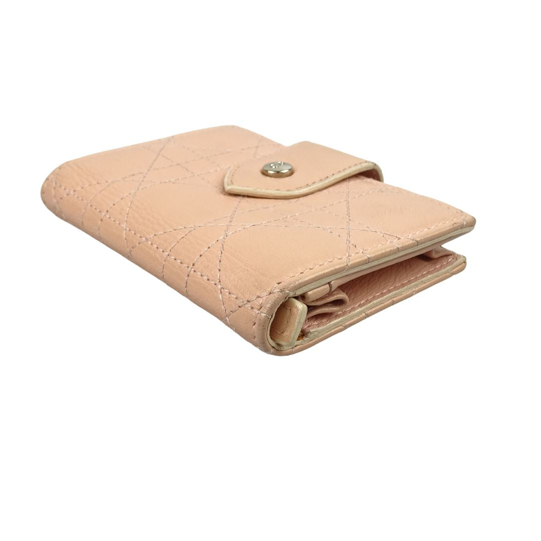 Dior Vintage Cannage Stitch Salmon Small Coin/Card Wallet Wallets Dior 