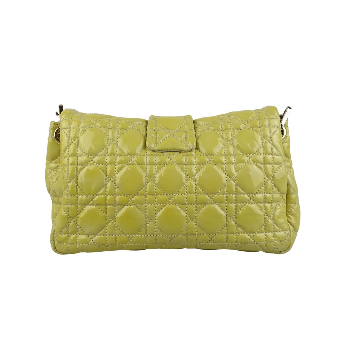 Dior New Lock Yellow Patent Cannage Shoulder Bag Bags Dior 