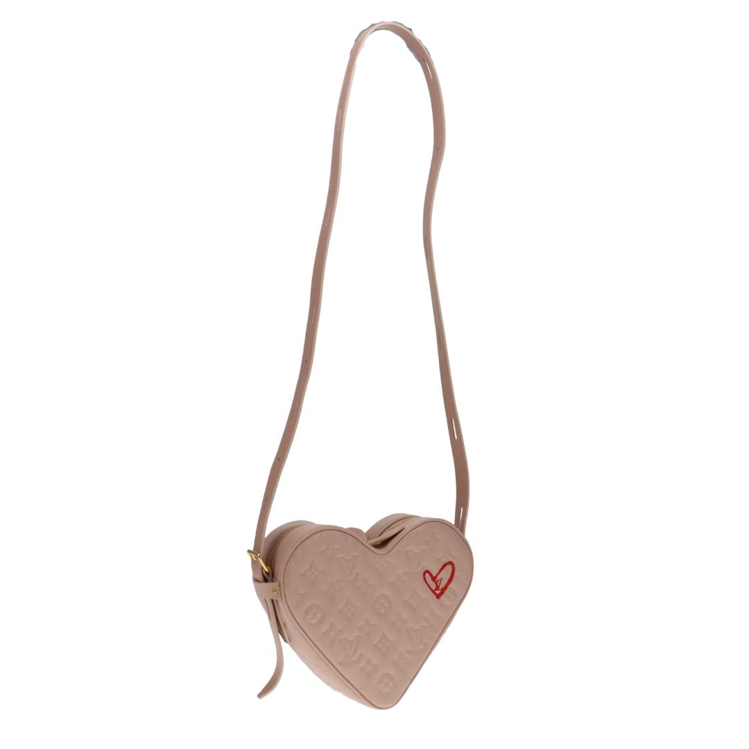 Louis Vuitton Heart On Chain Red Monogram Sac Coeur Love Shoulder