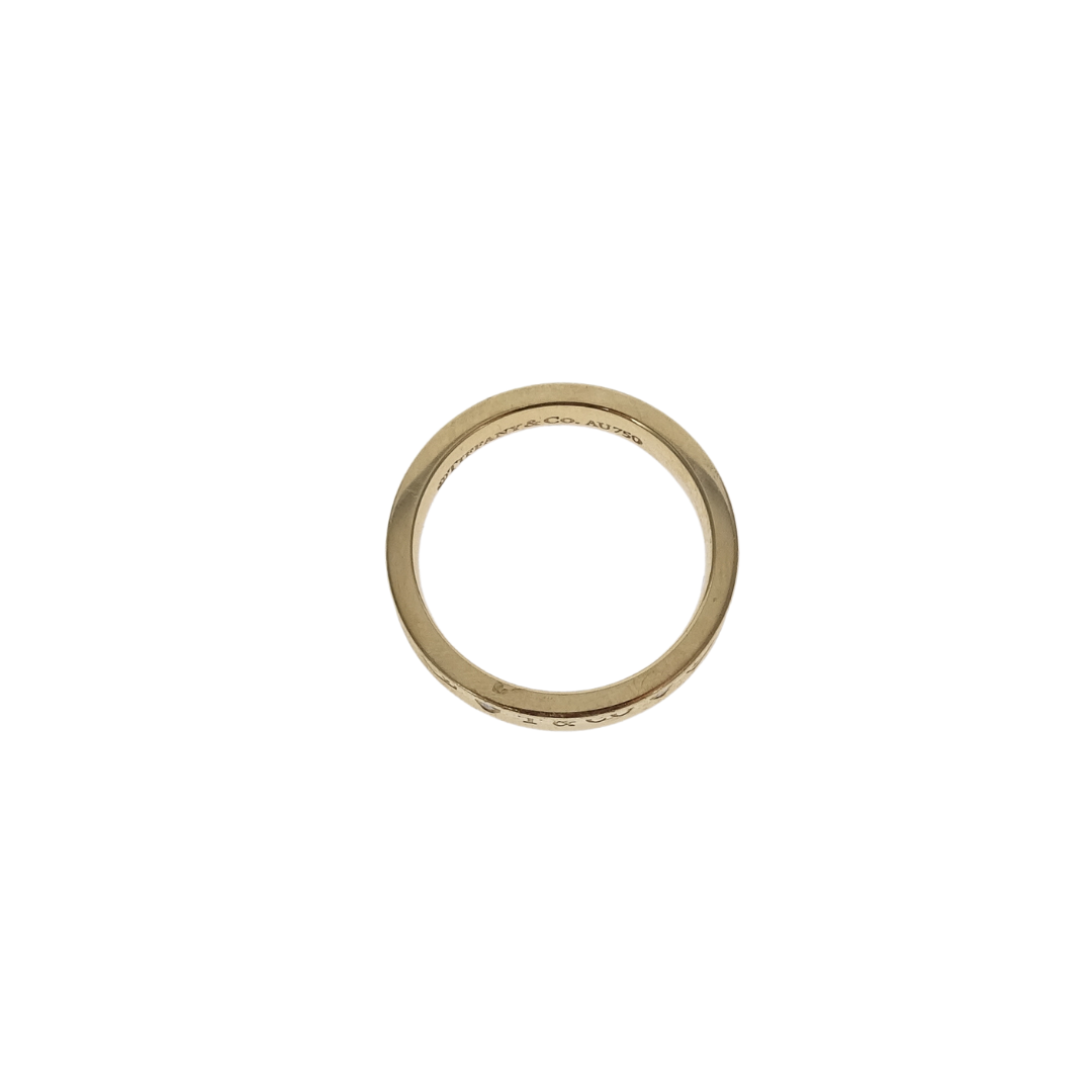 Tiffany & Co 18K Gold Narrow 1837 Ring with Diamonds RRP €2100